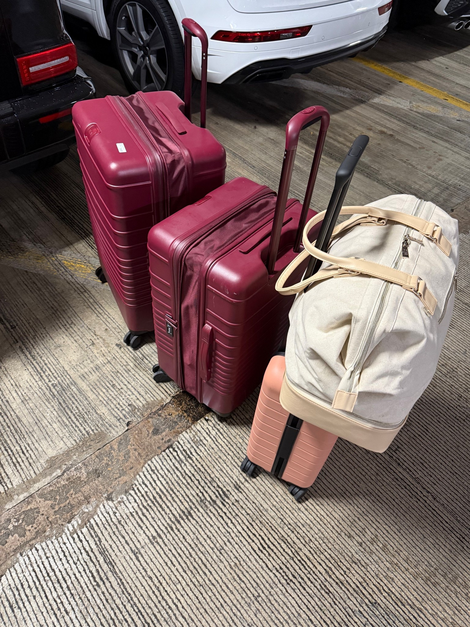 ✈️ Ready for takeoff – luggage packed and travel vibes in full swing.  
Nothing beats the excitement of the journey ahead!  

✨ Perfect for weekend getaways, extended trips, or a chic carry-on moment.  

📏 Using Away luggage in large + medium + carry-on size for organized packing.  

#LTKStyle #TravelInStyle #ChicOnTheGo

#LTKTravel #LTKStyleTip
