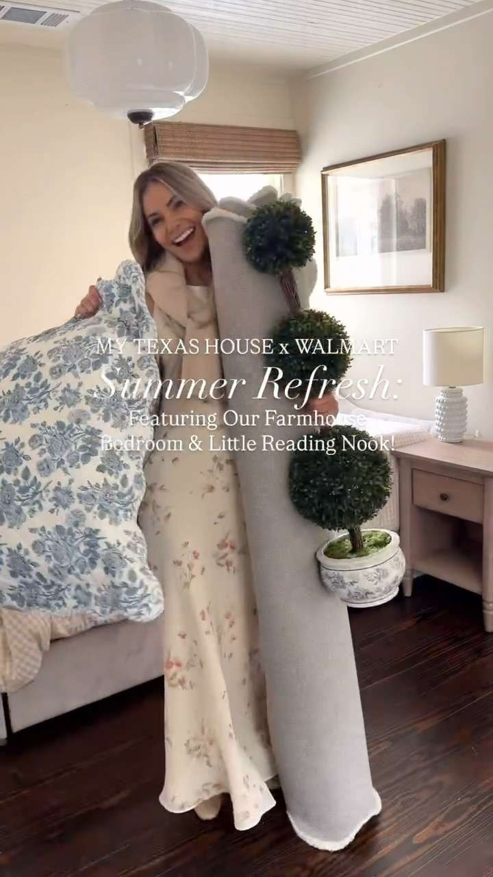 This room at our Farmhouse is one of my absolute favorite spaces to style, especially with our gorg summer collection! 

 #LTKSeasonal #LTKHome