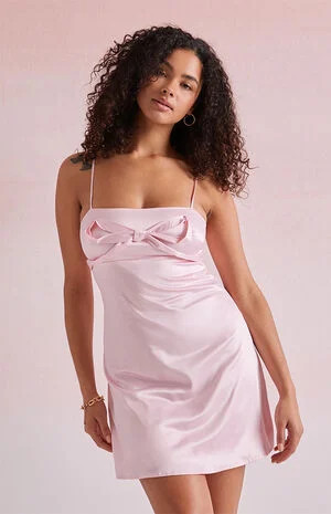 Beverly and Beck Valentina Bow Front Mini Dress | PacSun