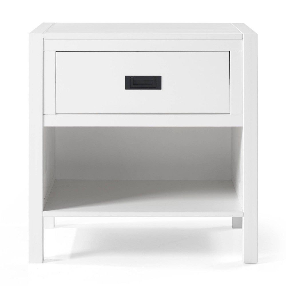 Single Drawer Classic Bedside Table Nightstand White - Saracina Home | Target