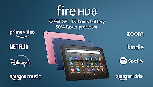 Amazon Fire HD 8 tablet, 8” HD Display, 32 GB, 30% faster processor, designed for portable ente... | Amazon (US)