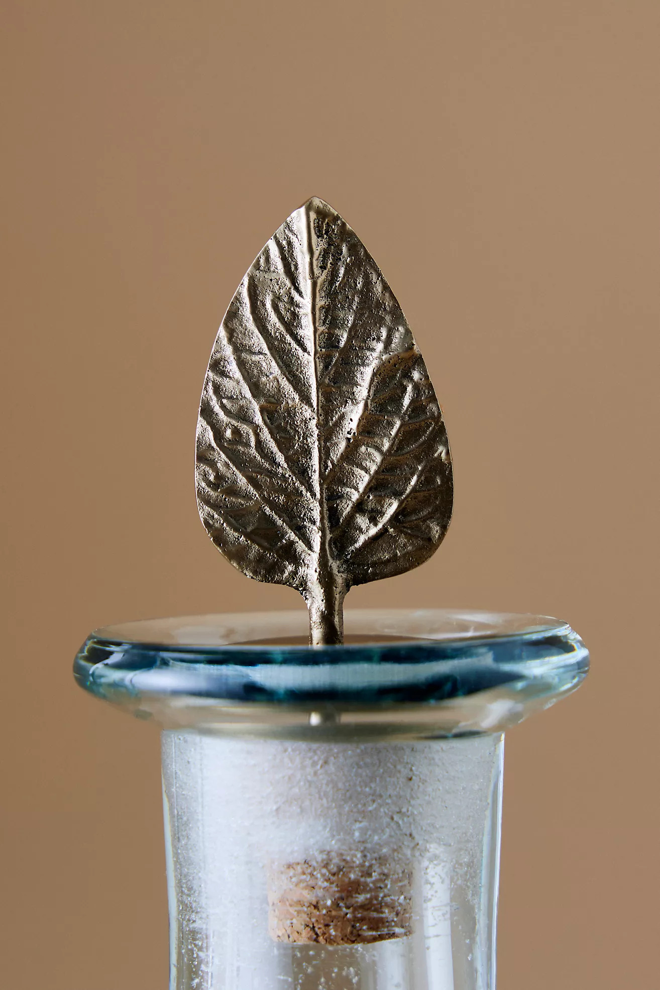 nkuku Oak Leaf Brass Bottle Stopper | Anthropologie (UK)