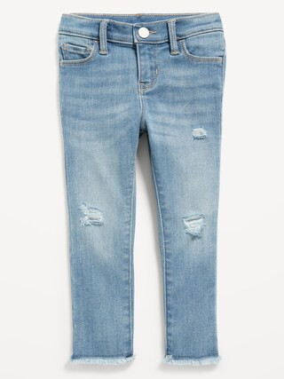 Unisex Rockstar 360° Stretch Super Skinny Frayed-Hem Ripped Jeans for Toddler | Old Navy (US)