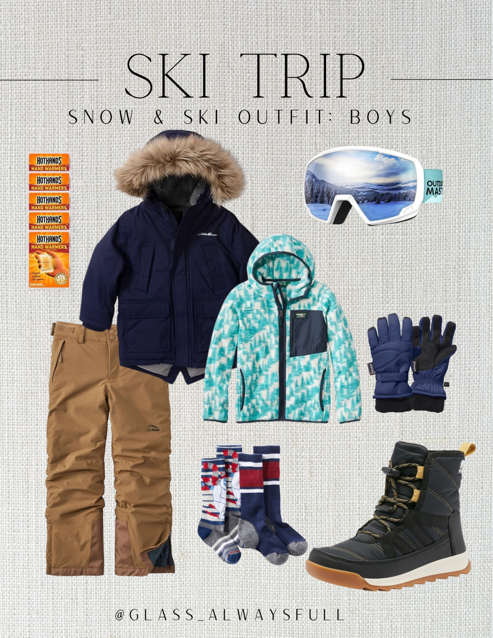 Boys ski trip vacation, kids ski, kids ski trip, winter jacket, ski goggles, boys ski pants, kids ski jacket, kids snow boots, hand warmers. Callie Glass @glass_alwaysfull

#LTKSeasonal #LTKfamily #LTKkids