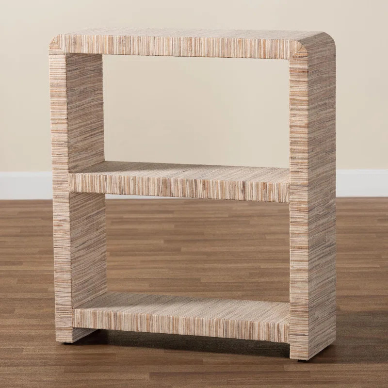 Bali & Pari Lucy Bohemian Woven Grasscloth Bookshelf | Wayfair North America