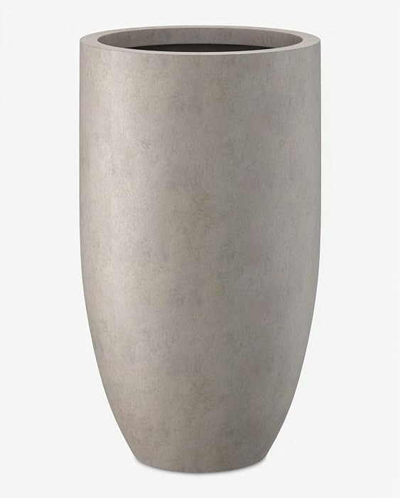 Kante Large Round Tapered Weathered Concrete Planter 24" Tall, Outdoor | Amazon (US)