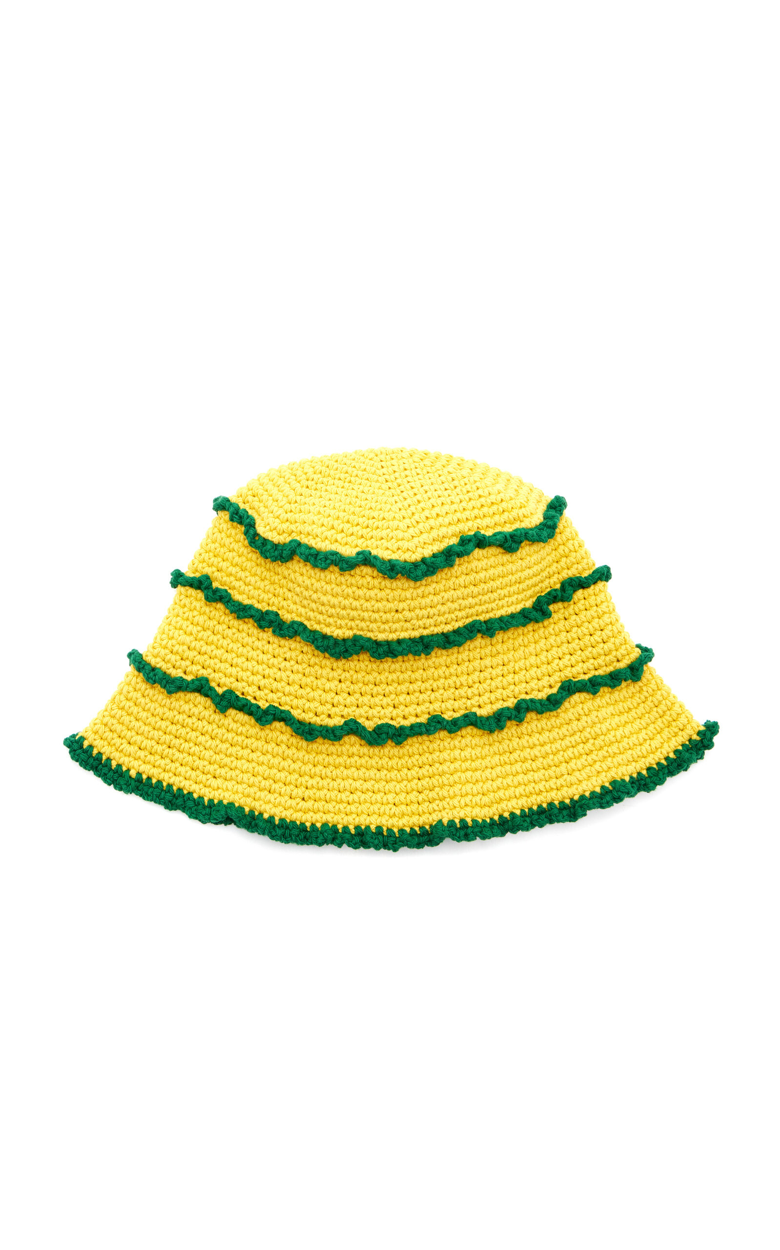 Memorial Day - Women's Exclusive Ruffled Cotton Bucket Hat - Yellow - Size 2 - Moda Operandi | Moda Operandi (Global)