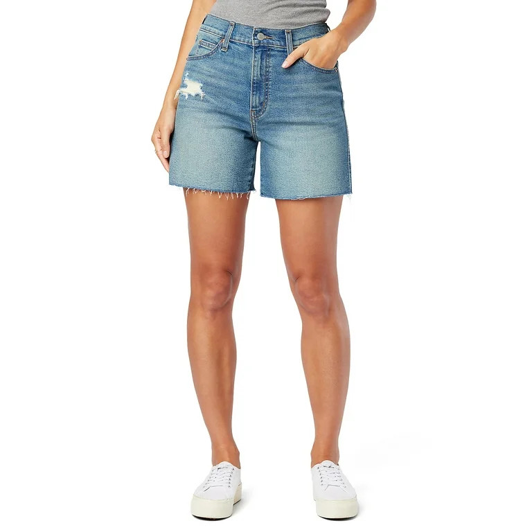 Signature By Levi Strauss & Co Women Heritage High Rise 5" Shorts - Walmart.com | Walmart (US)