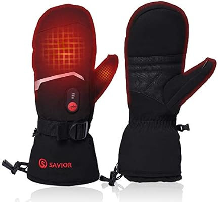 SAVIOR CALOR Guantes de esquí calefactados, manoplas calentadas para hombres y mujeres, guantes ... | Amazon (US)