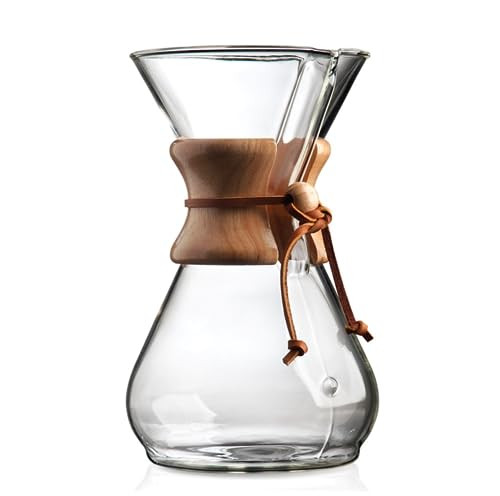 Chemex Pour-Over Glass Coffeemaker - Classic Series - 8-Cup - Exclusive Packaging | Amazon (US)