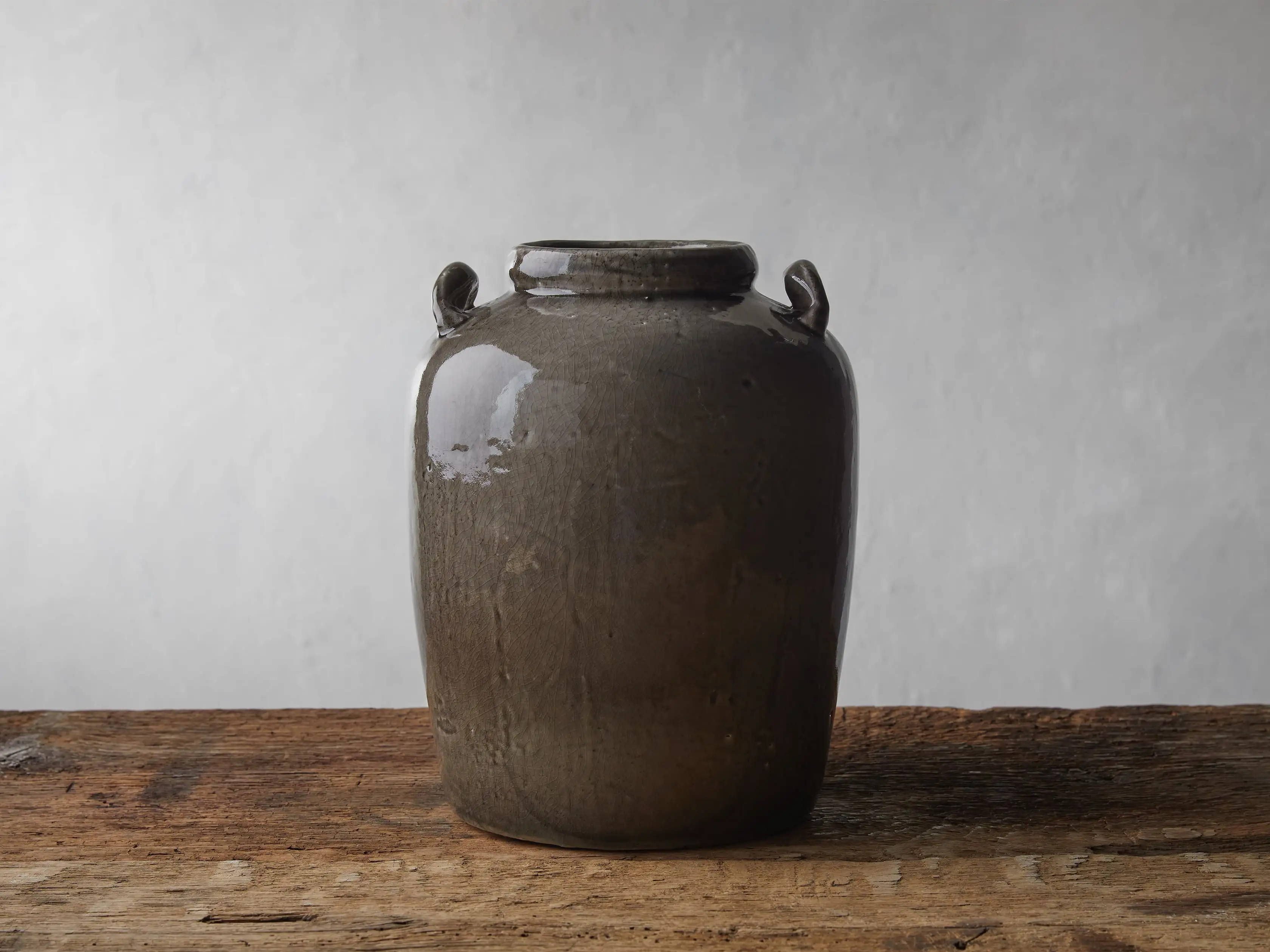 Santorini Vase in Grey | Arhaus