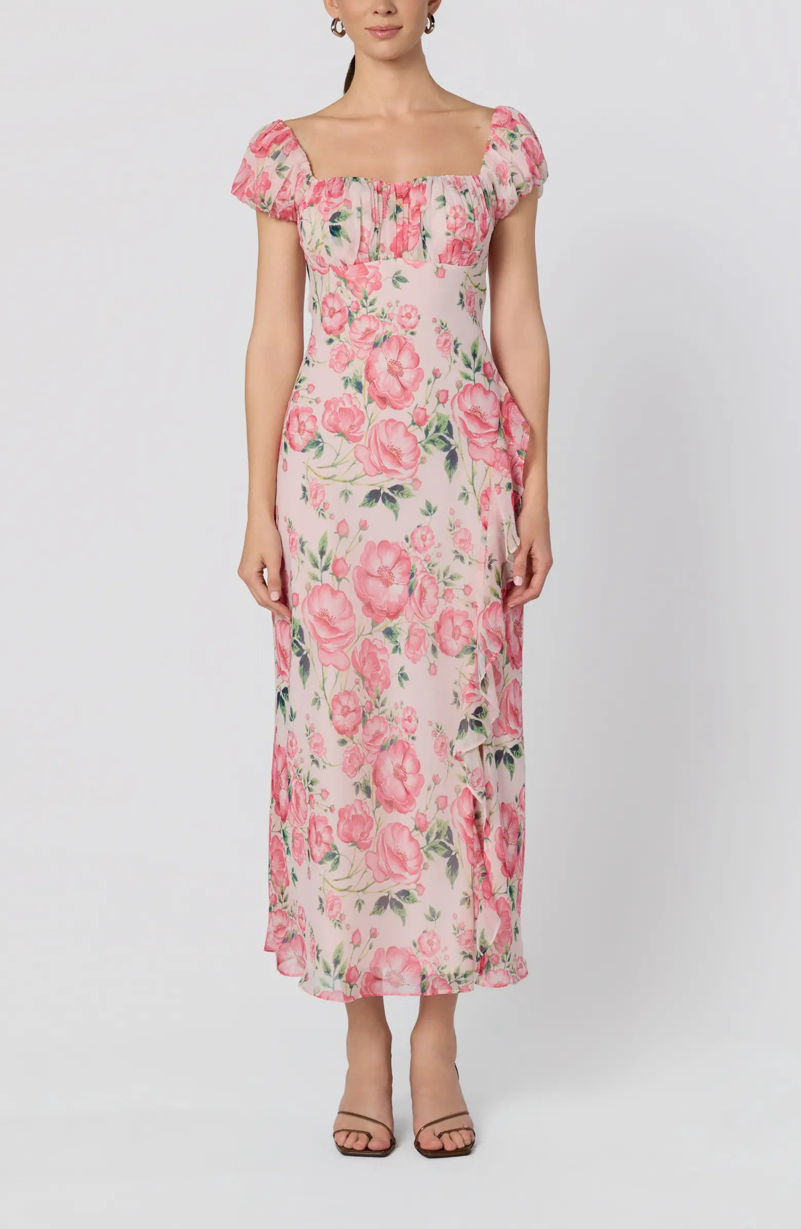 Florence Floral Ruffle Detail Dress | Nordstrom