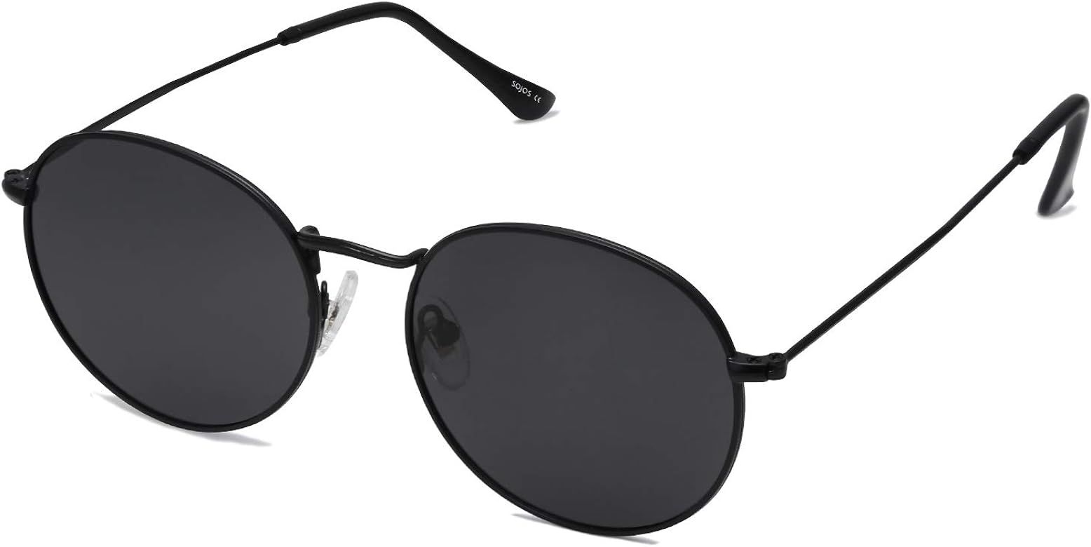 SOJOS Small Round Polarized Sunglasses for Women Men Classic Vintage Retro Shades UV400 SJ1014 | Amazon (US)