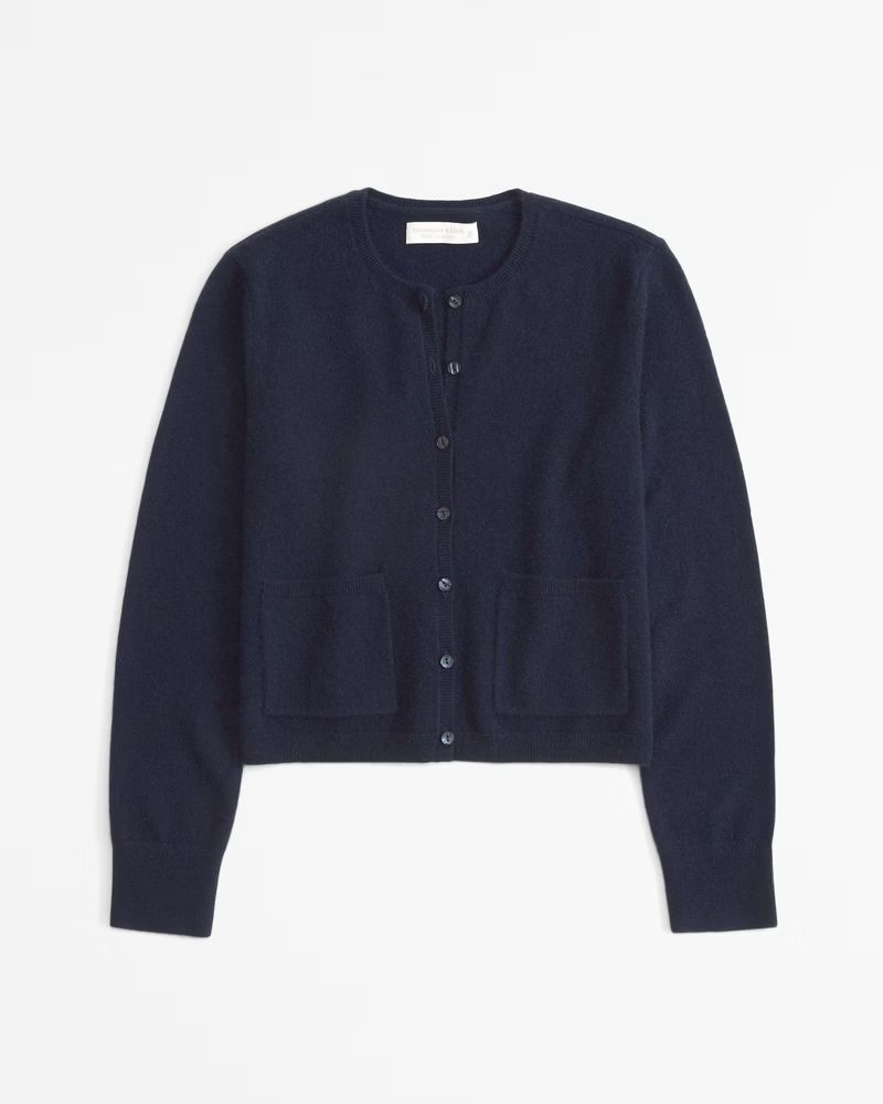 Women's Cashmere Crew Cardigan | Women's Tops | Abercrombie.com | Abercrombie & Fitch (UK)