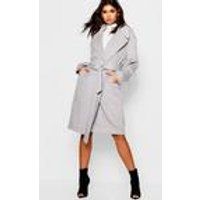 Belted Brushed Wool Look Coat | Boohoo.com (SE)