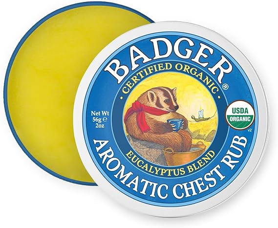 Badger Aromatic Chest Rub, Eucalyptus & Mint, 2 oz | Amazon (US)