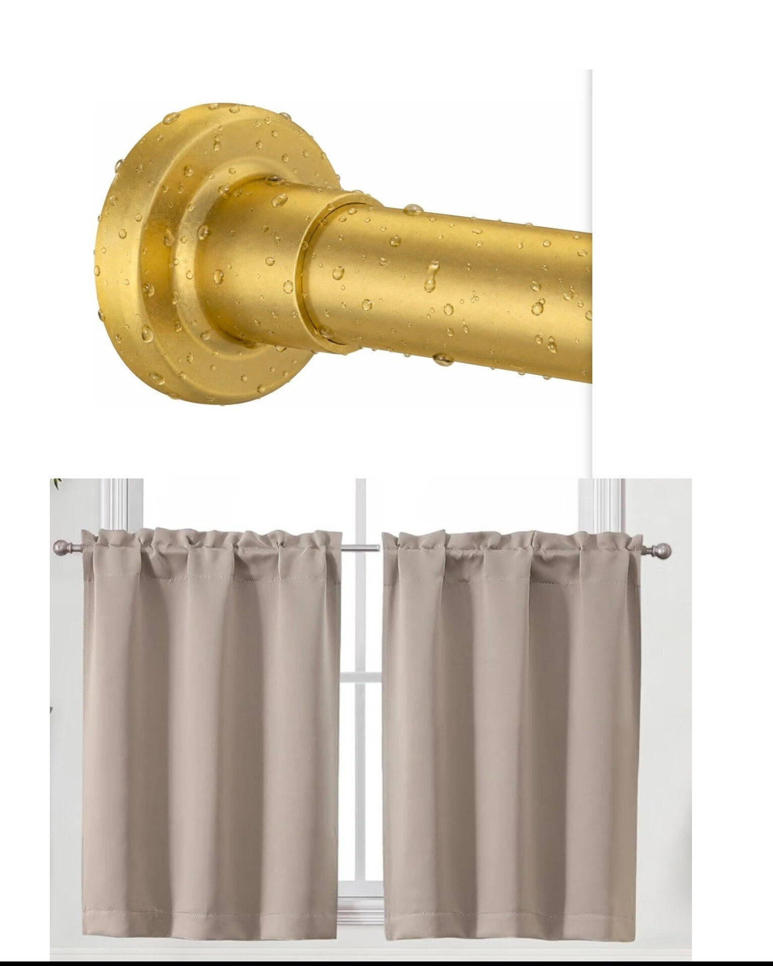 Dorm hack. Tension rod with café panels for under bed Storage concealment

