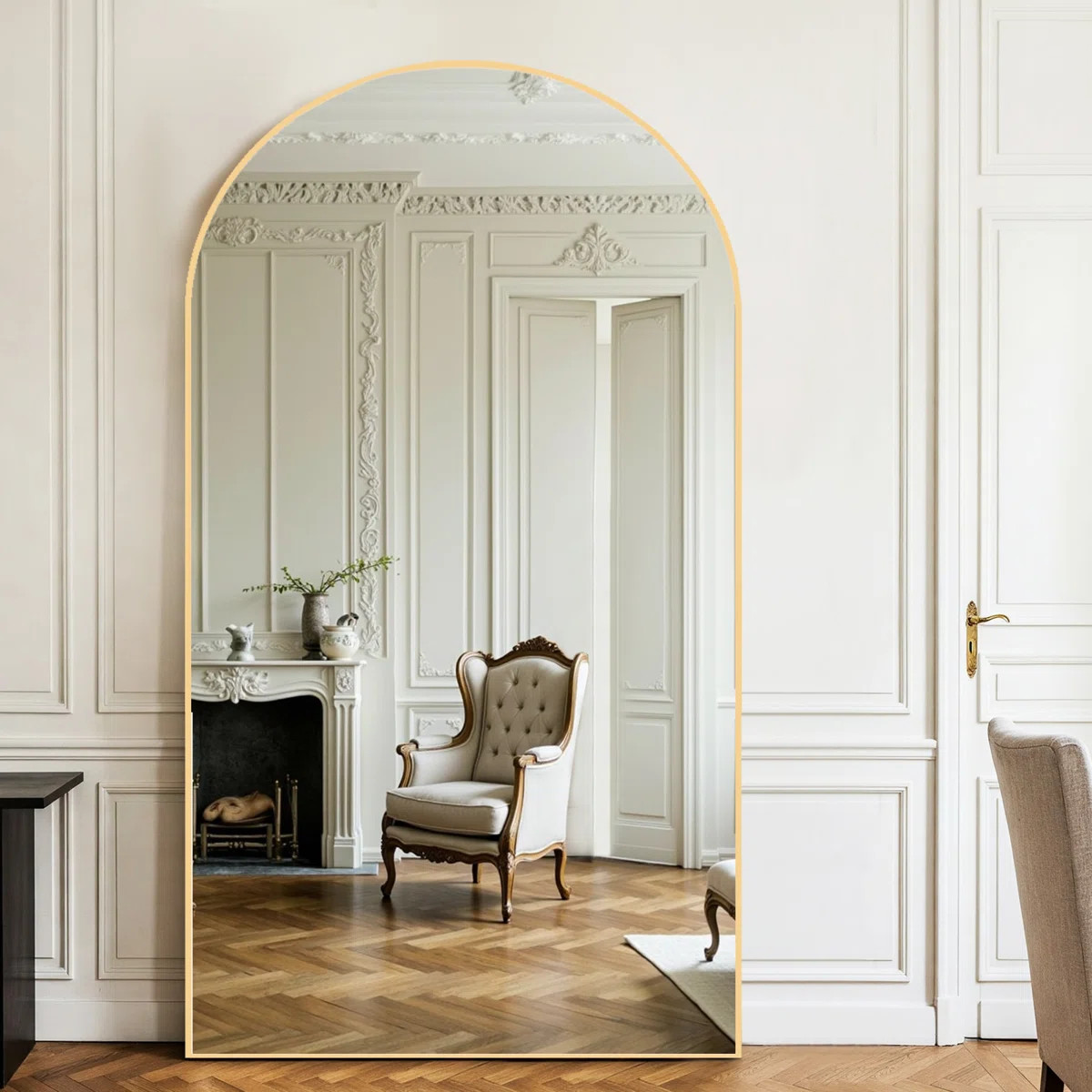 Large Oversized Arched Floor Mirror With Stand, Wall Mirror | Wayfair North America