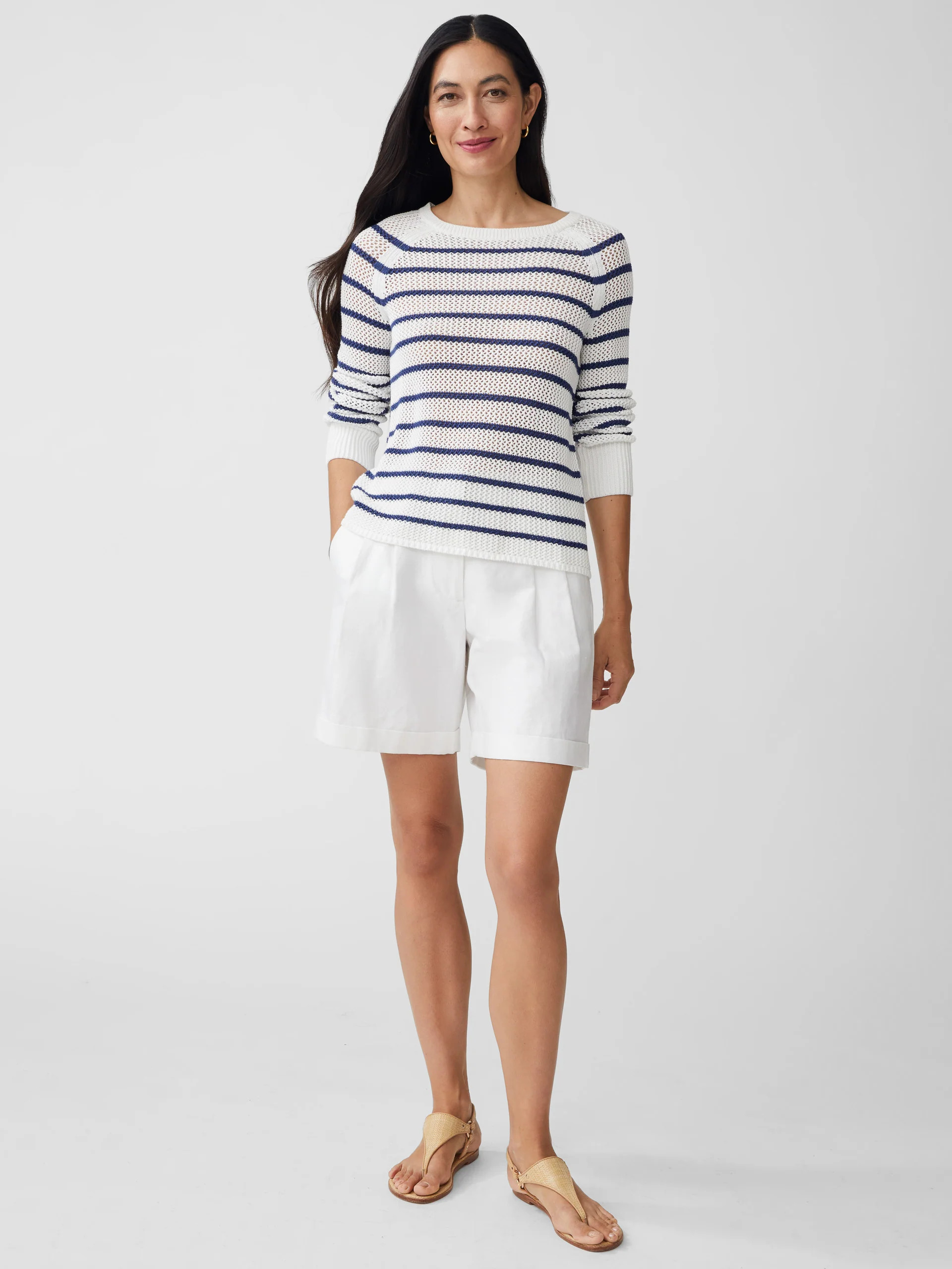 Cape Sweater in Stripe | J.McLaughlin