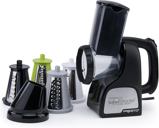 Presto 02970 Professional SaladShooter Electric Slicer/Shredder, Black,1 count | Amazon (US)