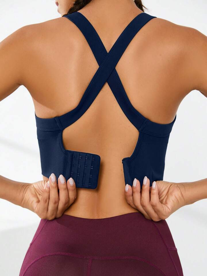 Yoga Basic Seamless Criss Cross Back Sports Tank Top | SHEIN