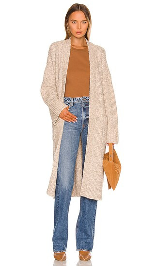 x REVOLVE Karlen Marled Long Cardigan in Marled Oat | Revolve Clothing (Global)