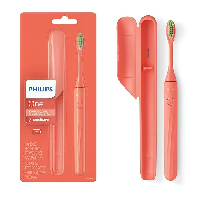 Philips One by Sonicare Battery Toothbrush, Miami Coral, HY1100/01 | Amazon (US)