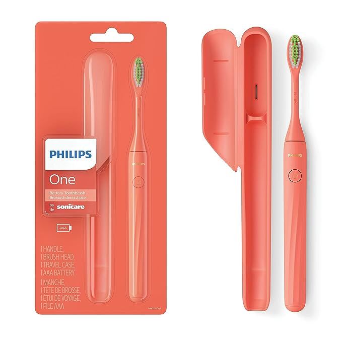 Philips One by Sonicare Battery Toothbrush, Miami Coral, HY1100/01 | Amazon (US)