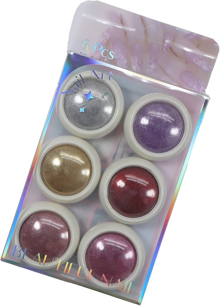 Kit 6 Pós Cromados Metalizados para Decoração de Unhas (HS-812) | Amazon (BR)