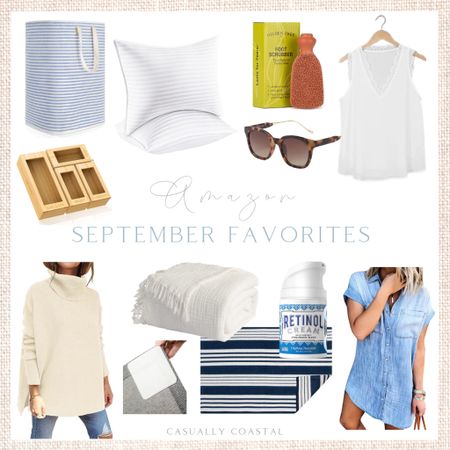 All of your favorite Amazon finds from the month of September! There’s several that seem to make the best sellers list almost every month though, including the bed pillows, rug pad grippers and muslin throw blanket which I own and love! Several of these are on sale and/of have a clippable coupon right now!
-
home decor, decor under 50, home decor under $50, coastal fall decor, fall decor under $50, fall decorations, fall home decorations, coastal decor, beach house decor, beach decor, beach style, coastal home, coastal home decor, coastal decorating, coastal interiors, coastal house decor, fall sweaters. Turtleneck sweaters, amazon sweaters, neutral sweaters, long sweaters, denim dress, chambray dress, women’s sunglasses, laundry basket, cooling bed pillows, retinol face cream, drawer organizer, kitchen organizers, ziplock bag organizer, v-neck tops, white blouse, tops for work, business casual, sleeveless blouse, amazon blouse, white throw blanket, blanket with tassels, fall door mat, striped rug, outdoor rug, pumice stone, denim shirt dress, fall dresses  

#LTKbeauty #LTKsalealert #LTKhome