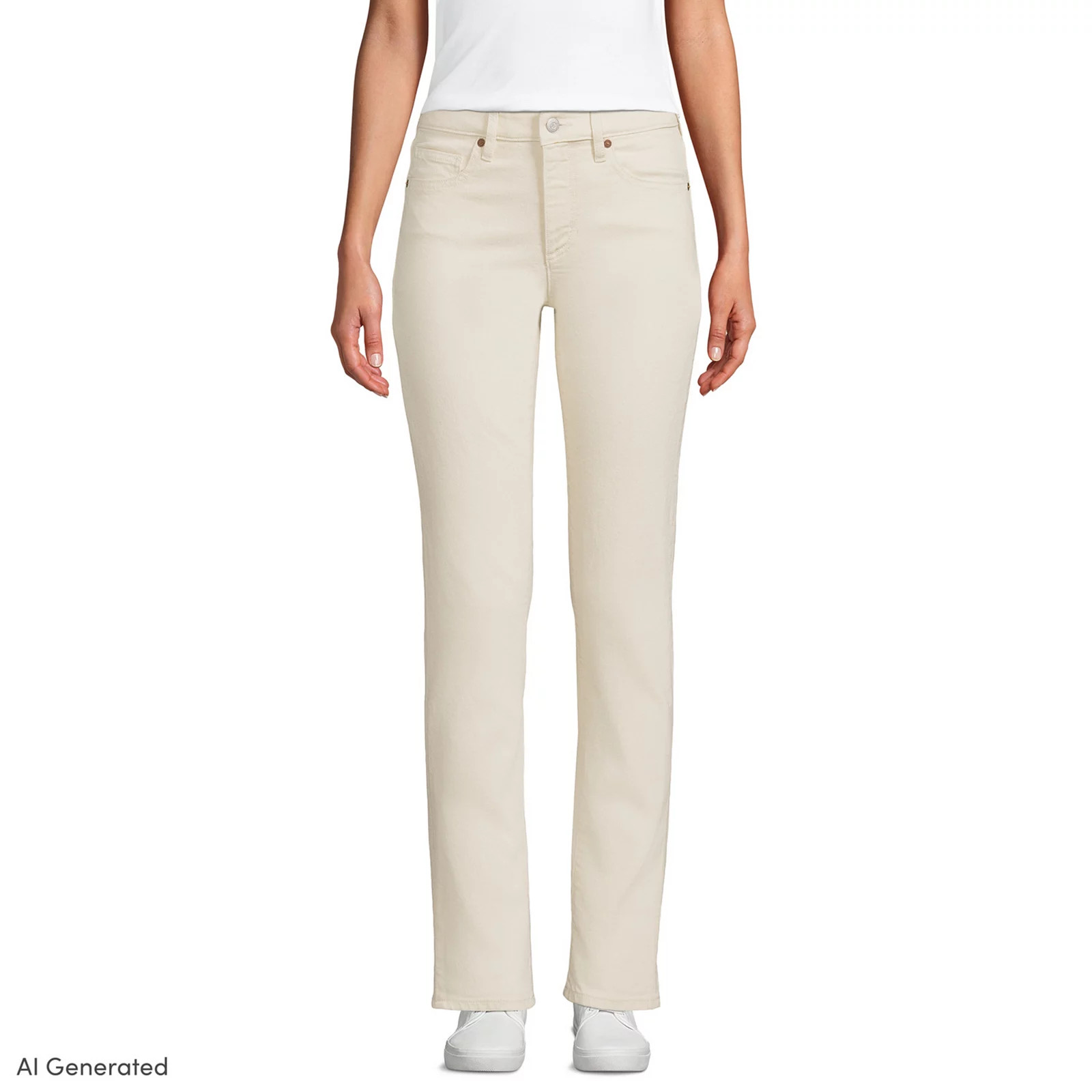 Women's Lands' End Soft Denim Mid-Rise Boyfriend Jeans, Size: 12X30, Natural | Kohl's