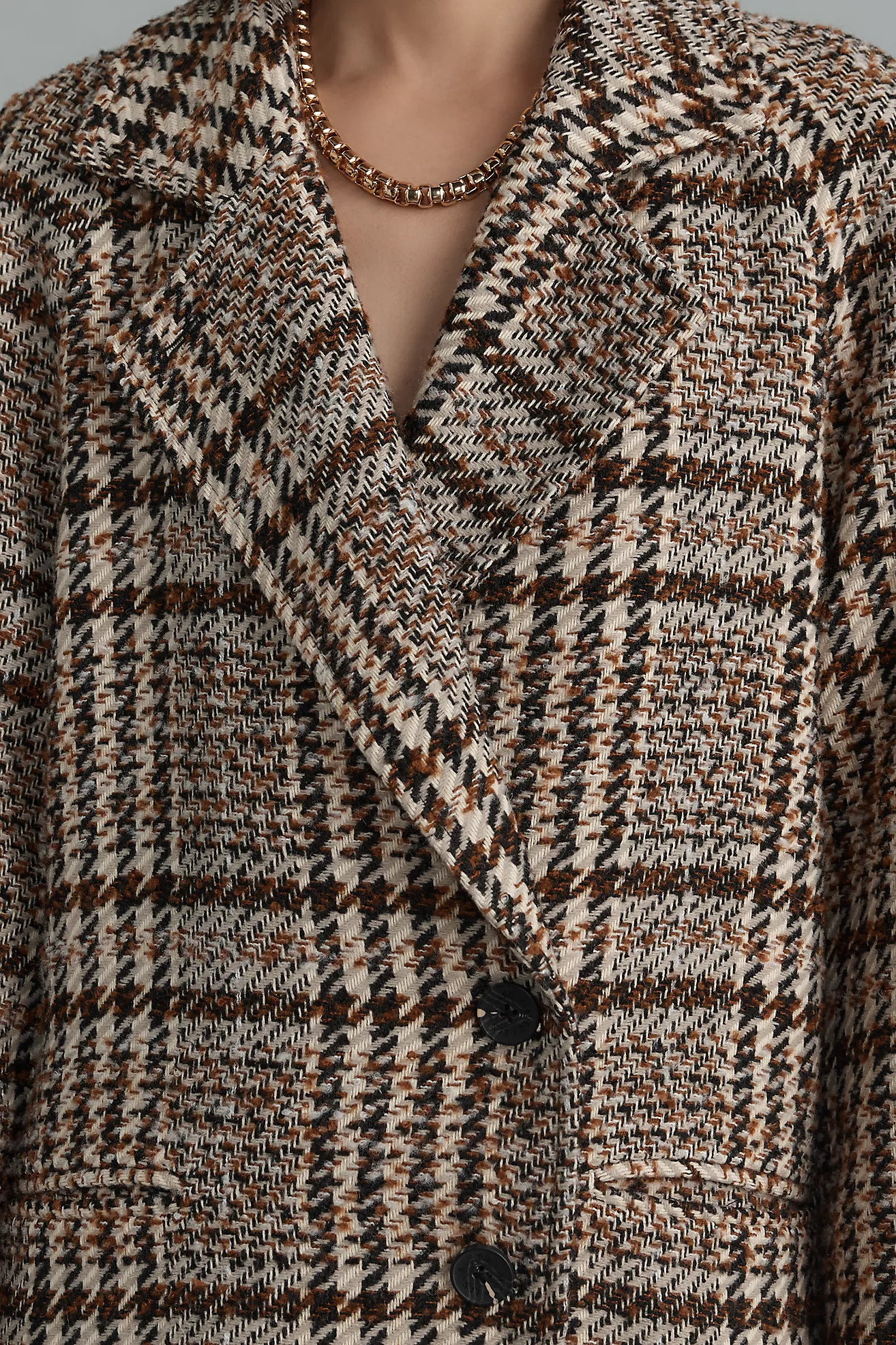 Avec Les Filles Notch-Lapel Plaid Raglan-Seam Coat | Anthropologie (US)