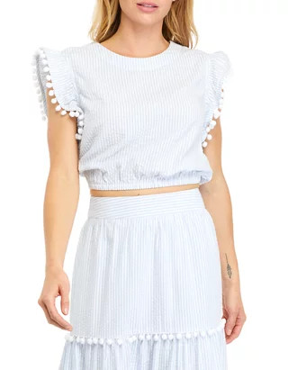 Women's Pom Trim Top | Belk