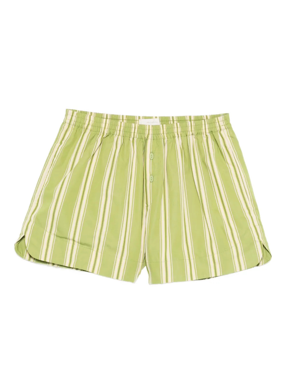 Faithfull the Brand striped button shorts - Green | Farfetch Global