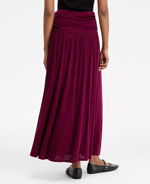 I.N.C. International Concepts Women's Ruched-Waist Maxi Skirt, Macy's Exclusive - Macy's | Macy's