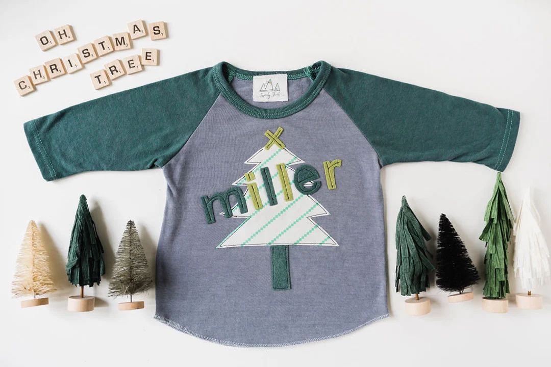Personalized Toddler Christmas Shirt Personalized Tree Shirt - Etsy | Etsy (US)