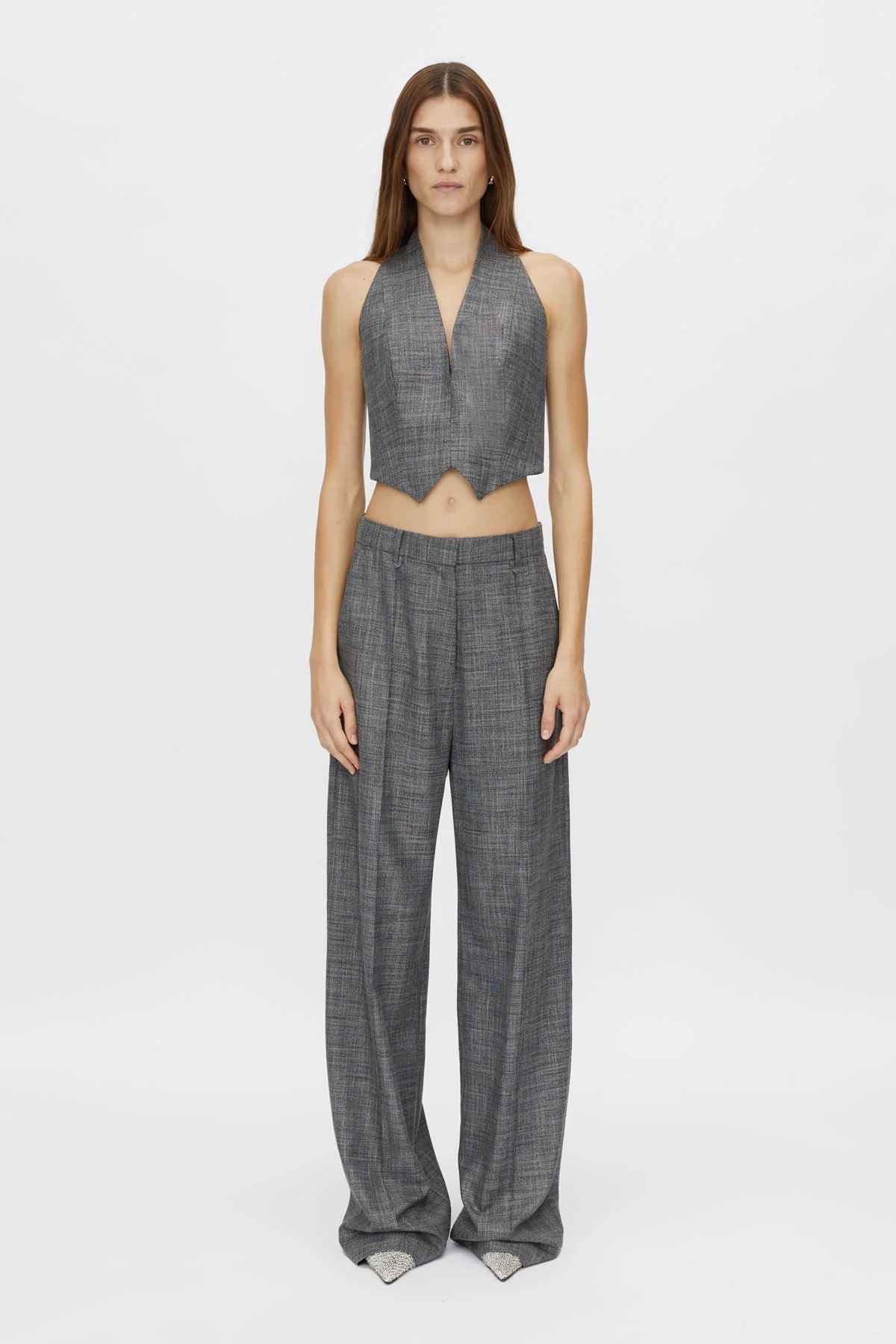 Zazu Mid-Rise Pant in Charcoal Marle - CAMILLA AND MARC® C&M | CAMILLA AND MARC (ANZ)