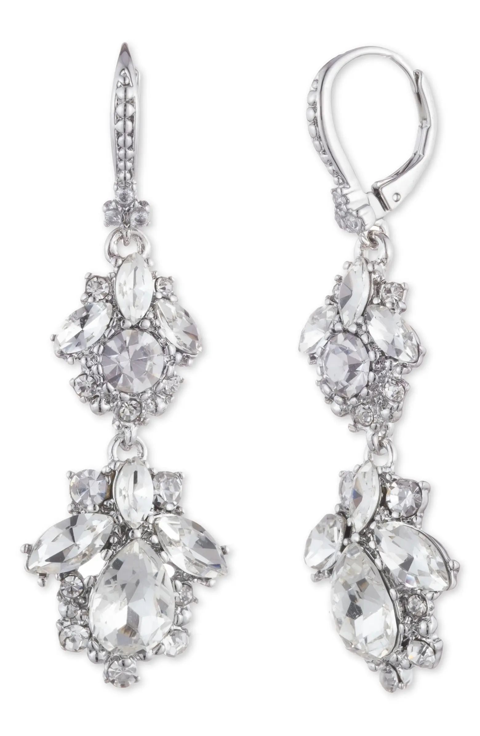 Crystal Cluster Double Drop Earrings | Nordstrom