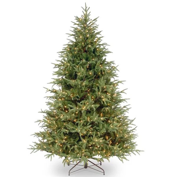 Green Fir Artificial Christmas Tree with Clear White Lights | Wayfair North America