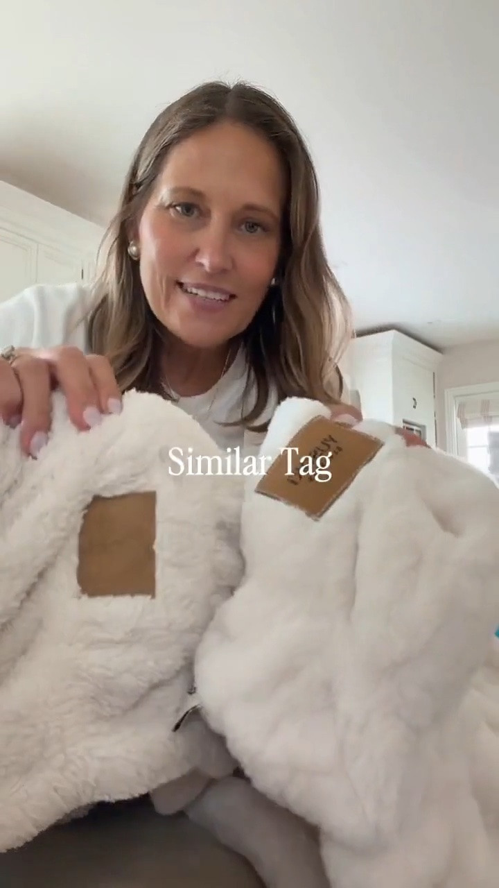 This Amazon blanket is truly one of the best finds. It has that same soft, cozy feel and beautiful look as a Lola blanket, but without the hefty price tag. Such a good way to get that luxe blanket feel for less. s

#LTKOver40 #LTKSeasonal #LTKMidsize