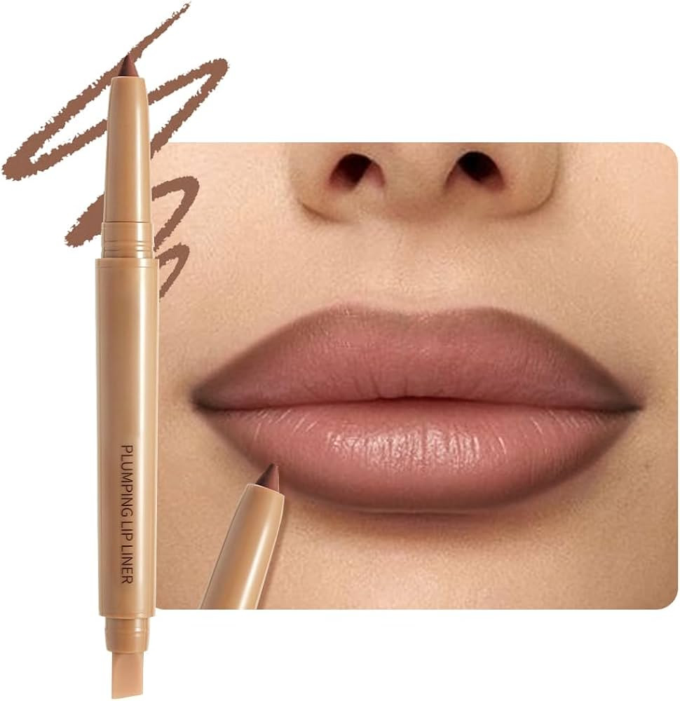 Saddle Brown Matte Lip Liner Pencil, Plump Lip Liners Long-Lasting Creamy Formula, With Silicone ... | Amazon (US)