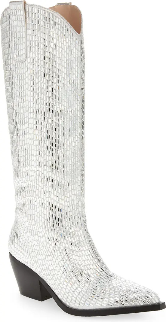 AZALEA WANG Driven Crystal Western Boot (Women) | Nordstrom | Nordstrom