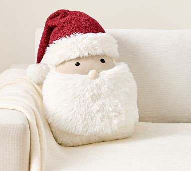 Santa Face Shaped Pillow | Pottery Barn (US)