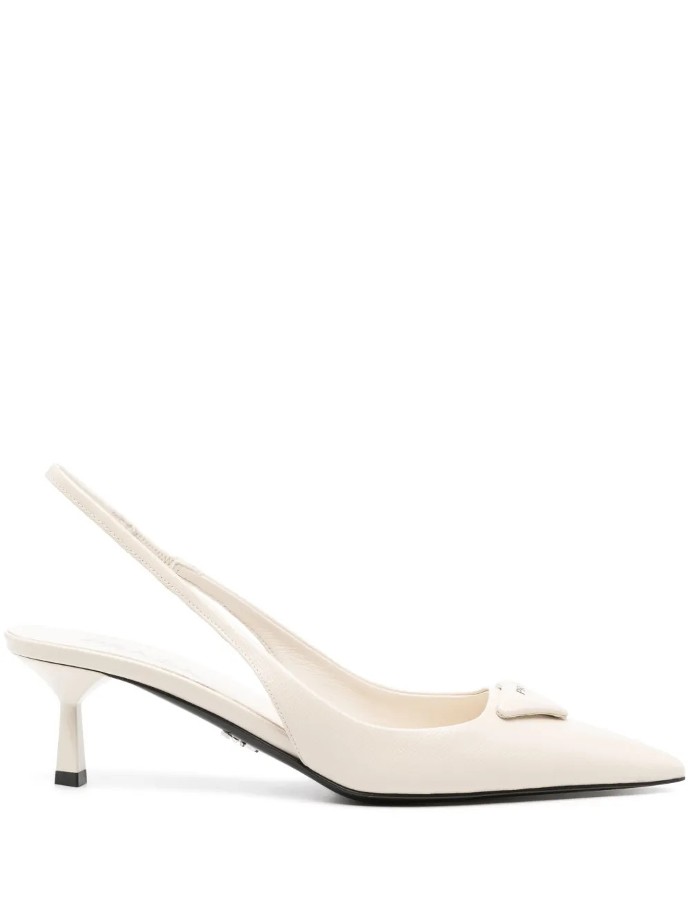 Prada 35mm Leather Slingback Pumps - Farfetch | Farfetch Global