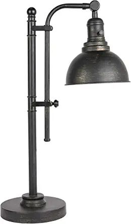 VONLUCE Industrial Table Lamp Black, Rustic Desk Lamp Task Lamp in Antiqued Bronze Finish, Vintag... | Amazon (US)