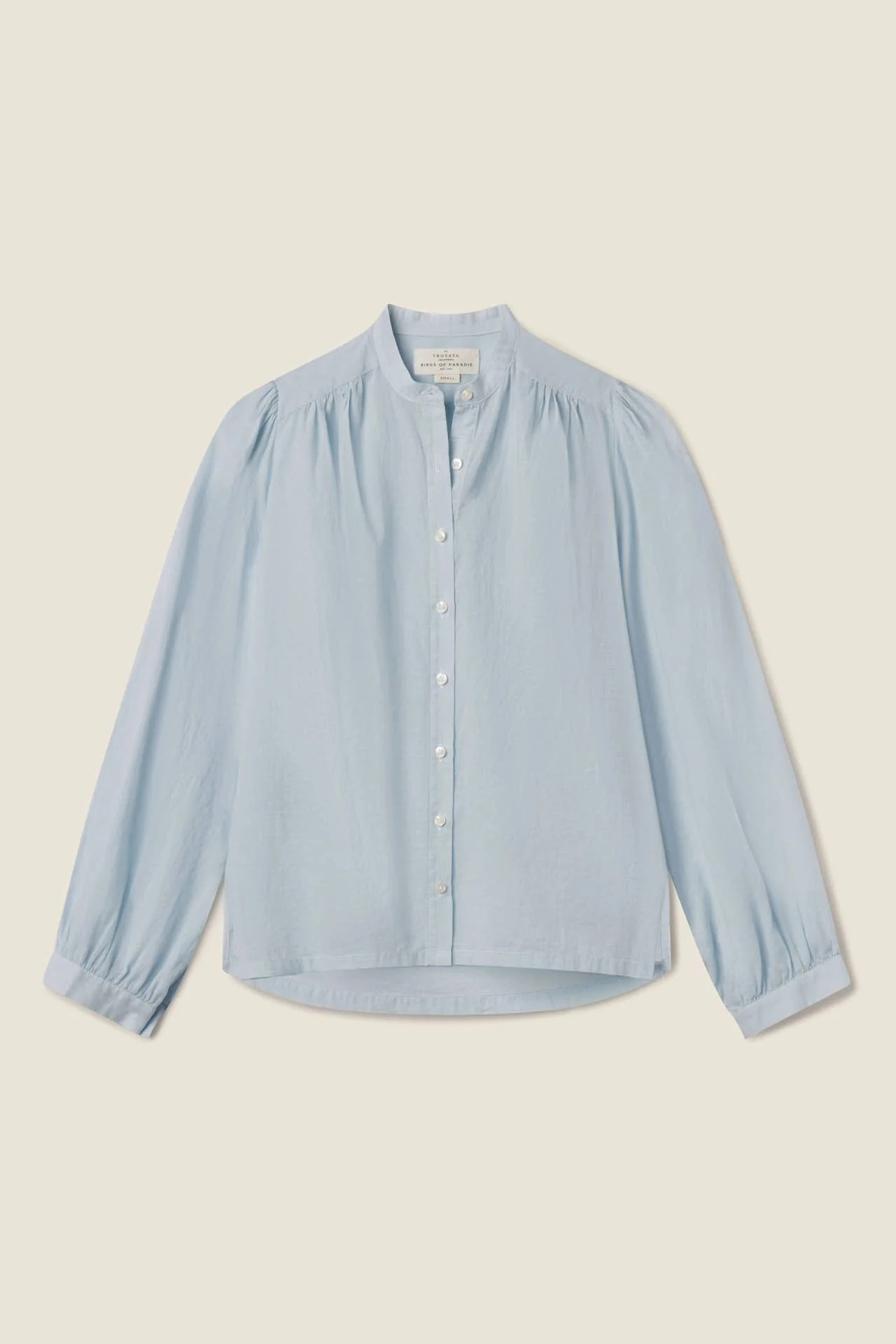 Clara Blouse Cloud Houndstooth | TROVATA