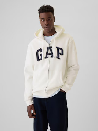 VintageSoft Arch Logo Full-Zip Hoodie | Gap (US)