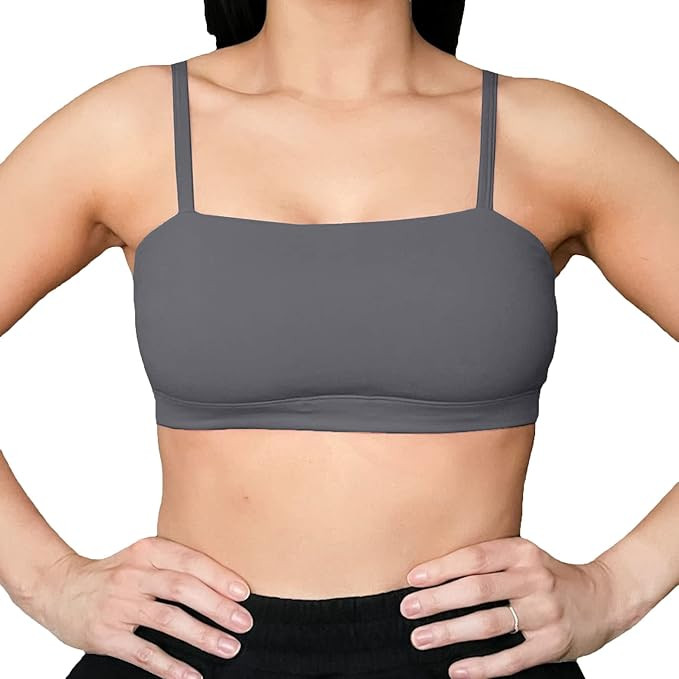 Aoxjox Women's Workout Bandeau Sports Bras Taining Fitness Running Yoga Crop Tank Top | Amazon (US)