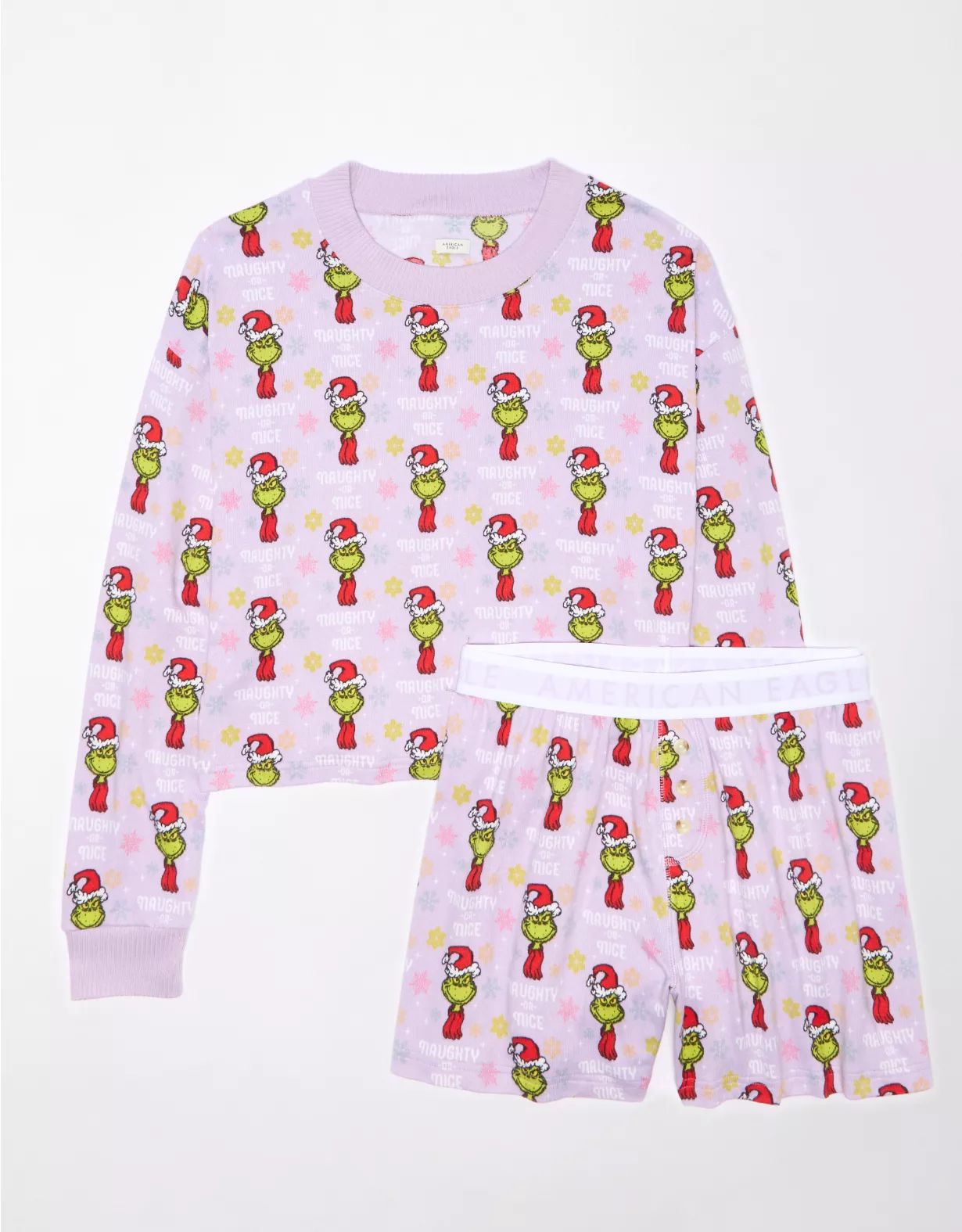 AE Grinch Plush PJ Set | American Eagle Outfitters (US & CA)