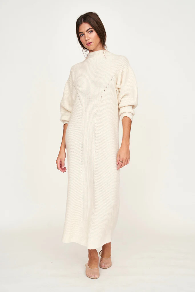 pichu pichu sweater dress in ivory - MIRTH | MIRTH